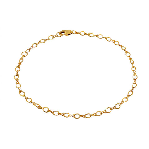 14K Gold Filled 2.1mm oval link bracelet
