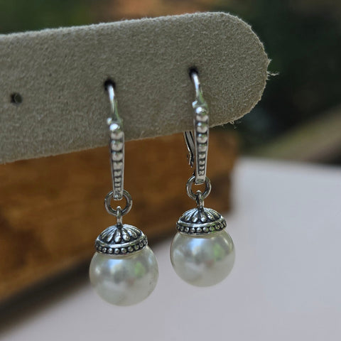 Sterling Silver Pearl Earrings