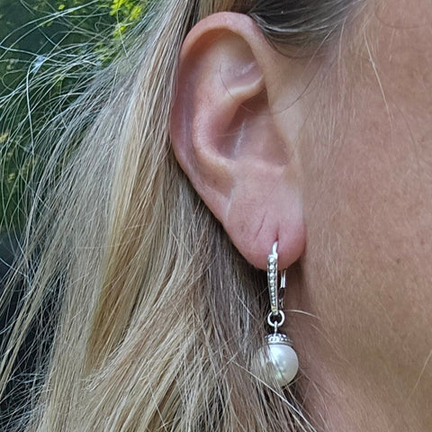 Sterling Silver Pearl Earrings