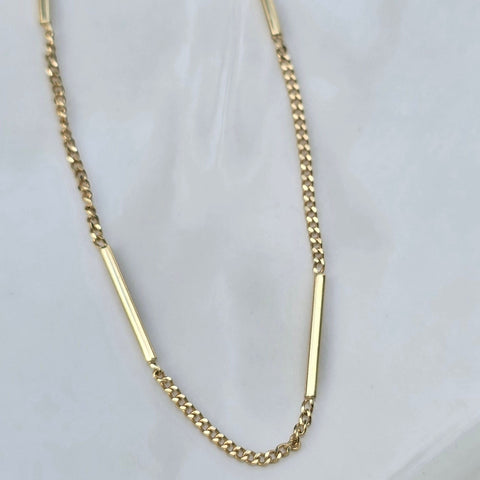 10K Solid Gold Bracelet Bar