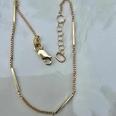 10K Solid Gold Bracelet Bar