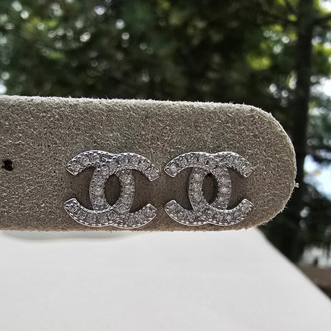 Stud Sterling Silver Earrings CHACHA  11x8mm