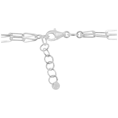 Anklet Paji Sterling Silver Double Layer Paperclip