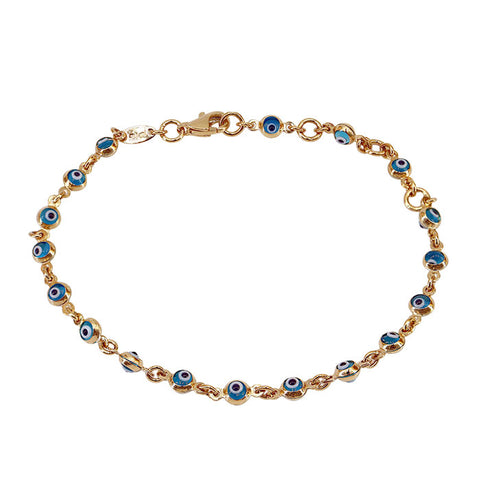 Bracelet 10K Gold Evil Eye