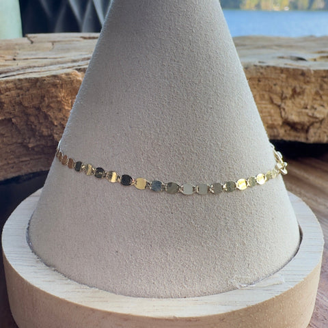 Bracelet 10K Solid Gold Dainty Buckle Valentina