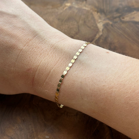 Bracelet 10K Solid Gold Dainty Buckle Valentina