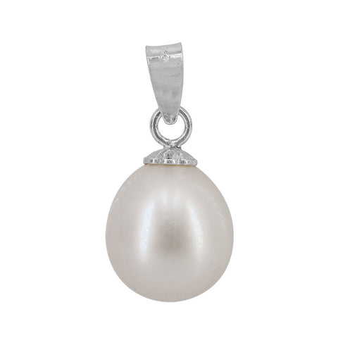 Pendant Sterling Silver Freshwater Pearl 8.5x10mm