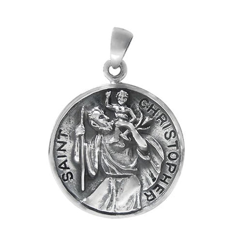 Pendant Sterling Silver, Saint Christopher