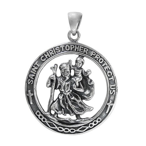 Pendant Sterling Silver Saint Christopher