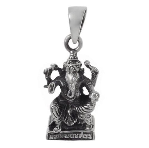 Pendant Sterling Silver, smooth Ganesha