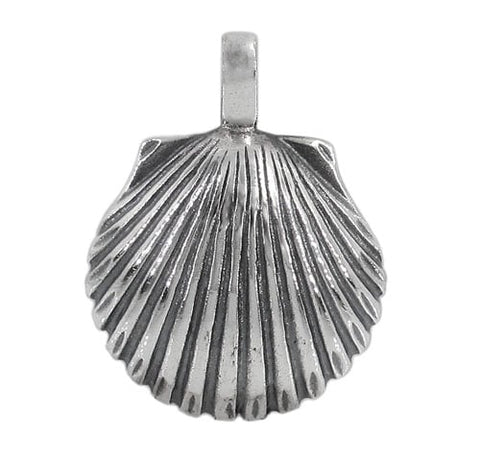 Sterling silver shell pendant 22x24mm (outer frame) 