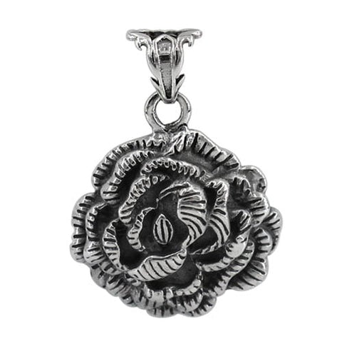 Pendant Sterling Silver Sterling silver flower, 24mm diameter
