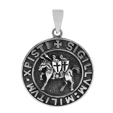 Pendant Sterling Silver the Seal of Knight Templar