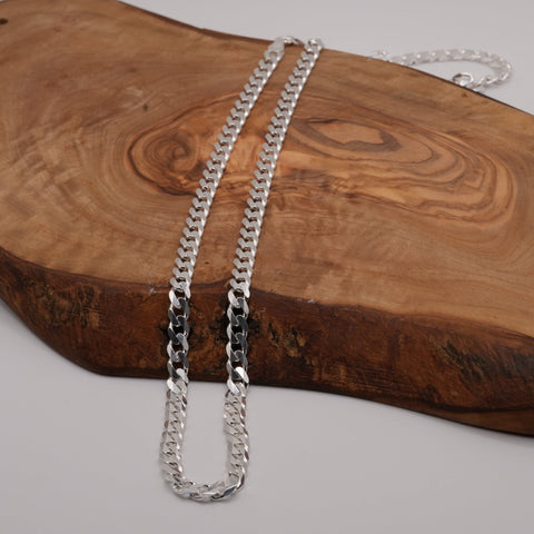 6.7mm Curb Sterling Silver Chain C180 Man 6