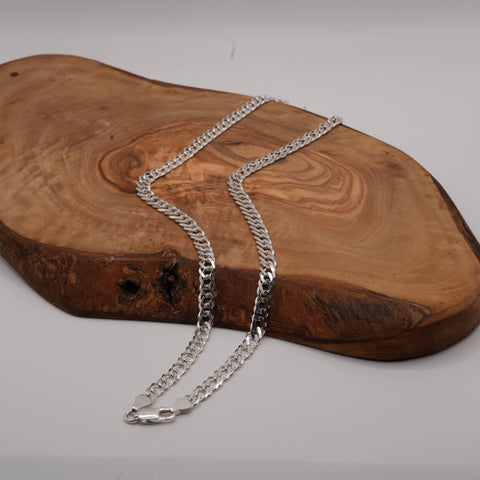 5.8mm Double Link Rambo Chain Sterling Silver - Man 5