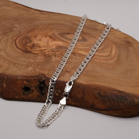 5.8mm Double Link Rambo Chain Sterling Silver - Man 6