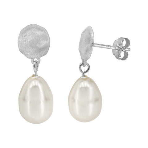 Stud Sterling Silver Earrings Pearl