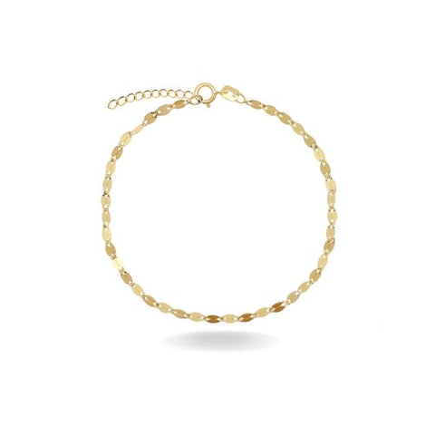 Bracelet 10K Solid Gold Dainty Buckle Valentina