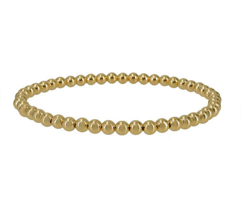 14K Gold Filled elastic bracelet with ball bead