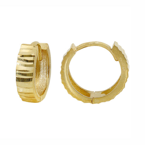Hoop Huggies Earrings Elena Hoop, 10K Solid Gold