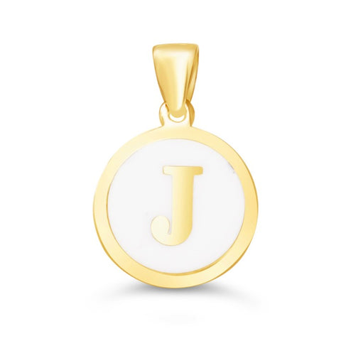 Pendant Initial Letter Solid 10K Gold
