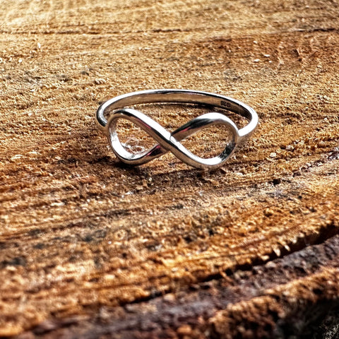 3 Sterling Silver Infinity Plain Ring  eternal love and unity