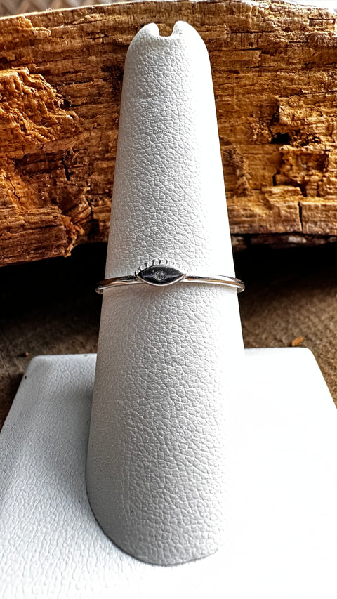 Ring Sterling Silver, Evil Eye