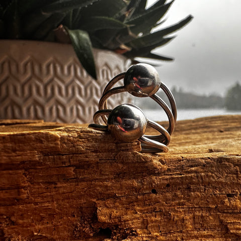 5 Sterling Silver Ring with 8mm ball bead