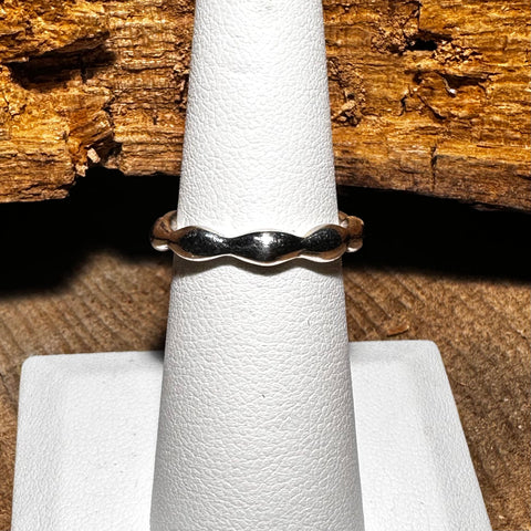 4 Sterling Silver 3.5mm Stackable ring Rice-seed