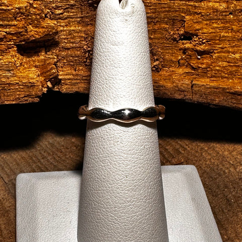 5 Sterling Silver 3.5mm Stackable ring Rice-seed