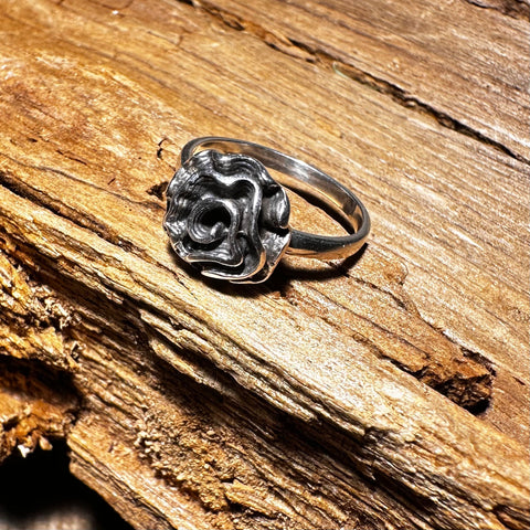Ring Sterling Silver, Blooming Rose