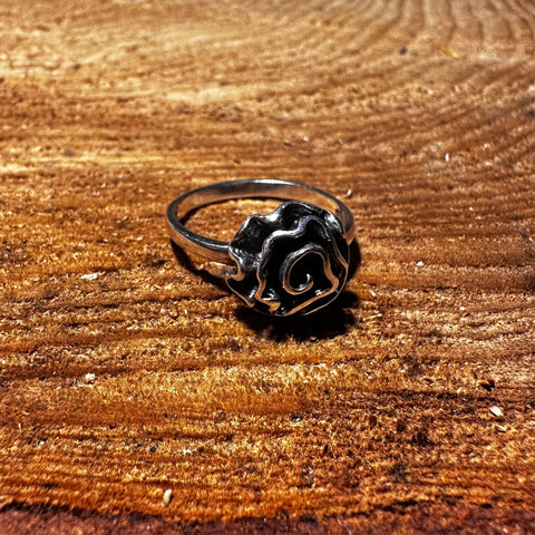 Ring Sterling Silver, Blooming Rose