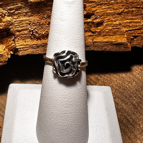 Ring Sterling Silver, Blooming Rose