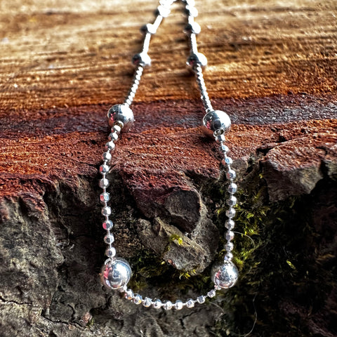 Anklet BIJOU Sterling Silver, 3mm ball bead