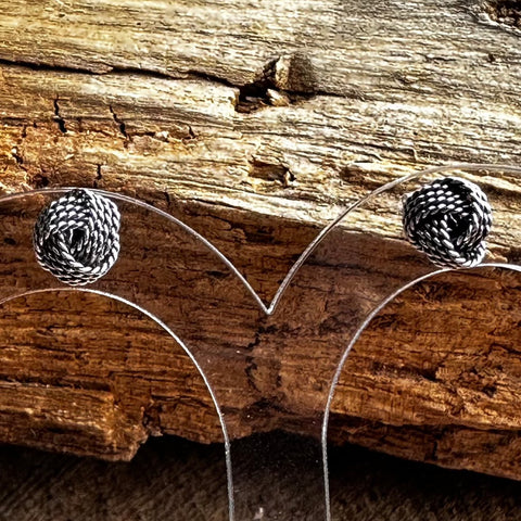 5 Love knot oxidized sterling silver frame size 4 mm 6 mm 8 mm 10 mm in diameter