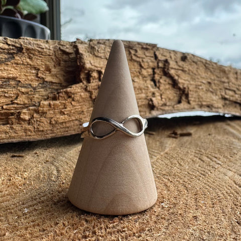 4 Sterling Silver Infinity Plain Ring  eternal love and unity