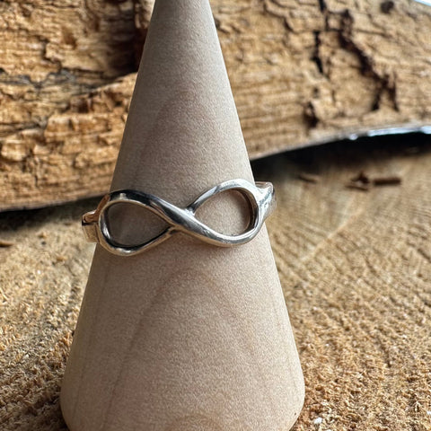 Sterling Silver Infinity Plain Ring  eternal love and unity