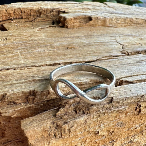 7 Sterling Silver Infinity Plain Ring  eternal love and unity