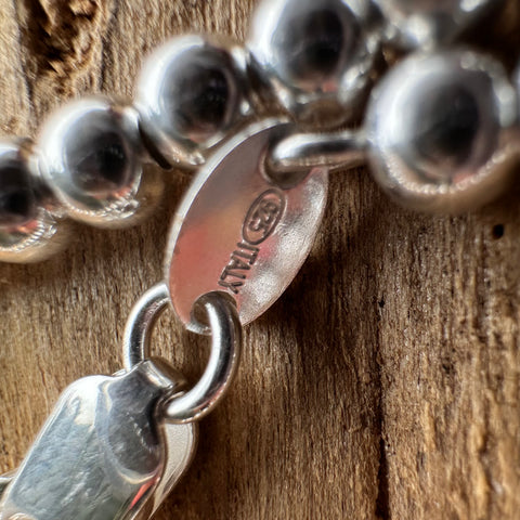 6 Bracelet PETITE HARMONY Sterling Silver 4mm bead ball
