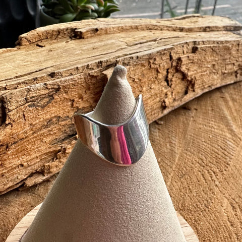 6 Ring Sterling Silver Polished WAVE Boho style