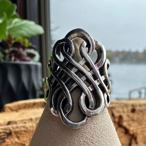5 Ring Sterling Silver Swirl Celtic Infinity Swirl
