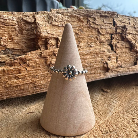 6 Ring Sterling Silver dainty flower
