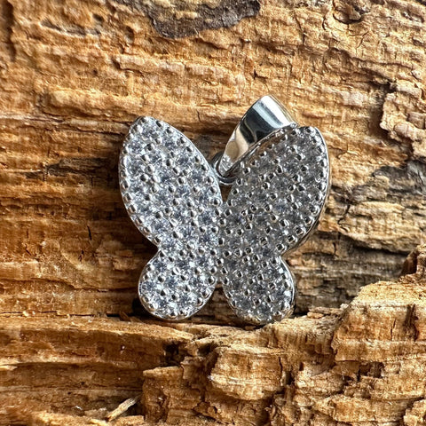 5 Pendant Sterling Silver butterfly with Cubic Zirconia
