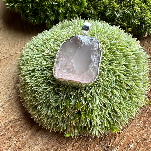 Pendant Sterling Silver, Rose Quartz
