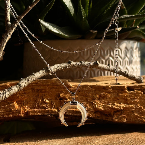Necklace Sterling Silver Horn 4