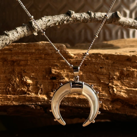 Necklace Sterling Silver Horn 2