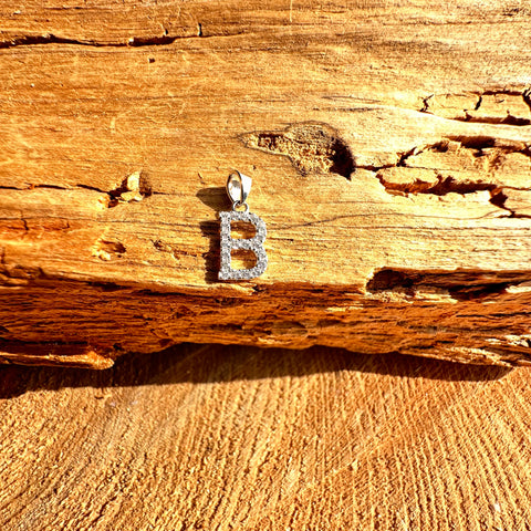 Pendant Sterling Silver Alphabet Initial Letter A-Z