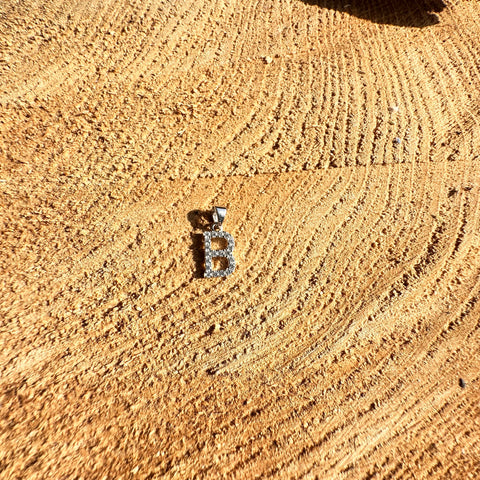 Pendant Sterling Silver Alphabet Initial Letter A-Z