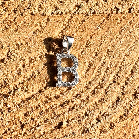 Pendant Sterling Silver Alphabet Initial Letter A-Z