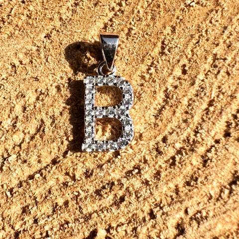 Pendant Sterling Silver Alphabet Initial Letter A-Z